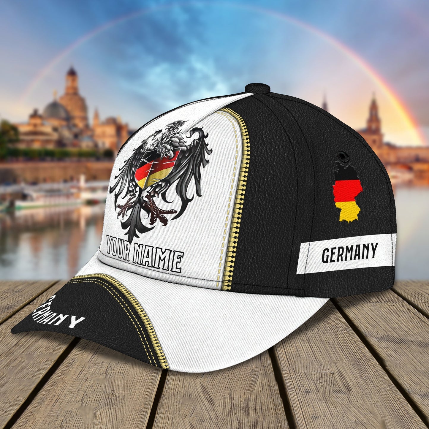 3D Classic Cap Germany1 Personalized Name Cap Lasfour CA1529