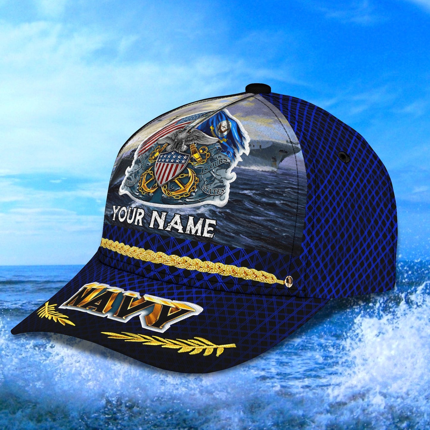 3D Classic Cap Vecteran Personalized Name Cap 162 Lasfour CA2220