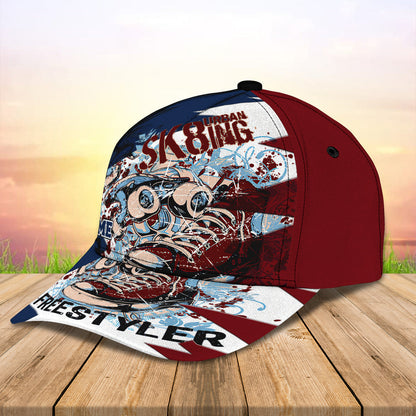 3D Classic Cap Skiing Urban Freestyler Personalized Name Cap Lasfour CA1437
