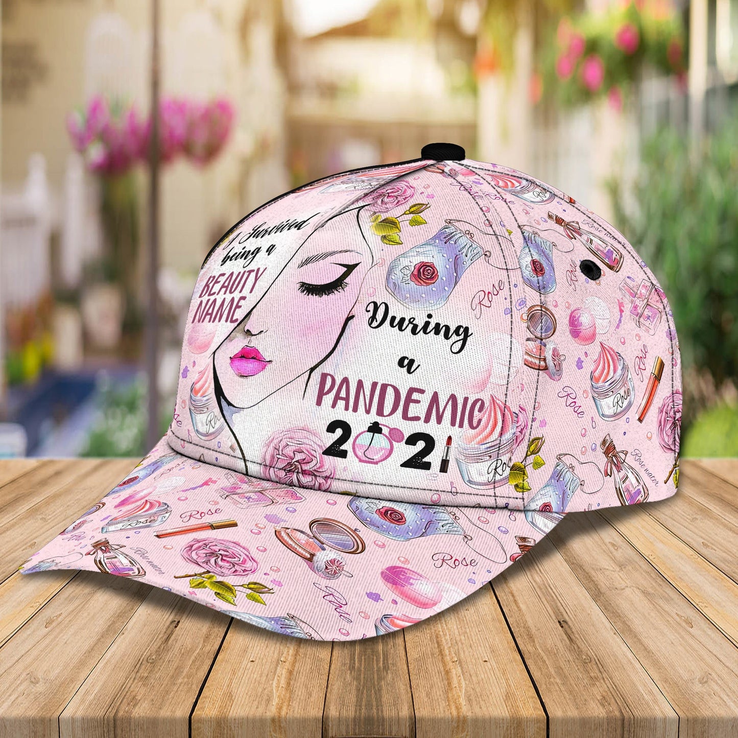 3D Classic Cap Makeup Beauty 1 Personalized Name Cap Namacap066 Lasfour CA1348