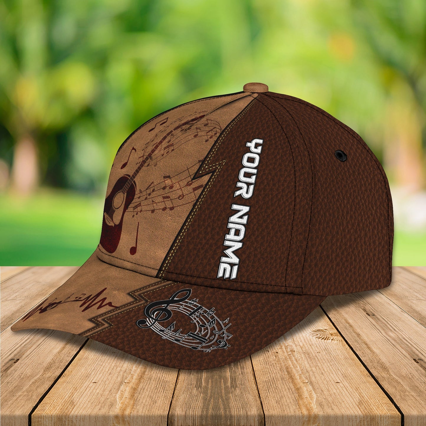 3D Classic Cap Guitar Personalized Name Cap 01 Lasfour CA2394