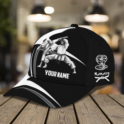 3D Classic Cap Karate Personalized Name Cap 01 Lasfour CA1458