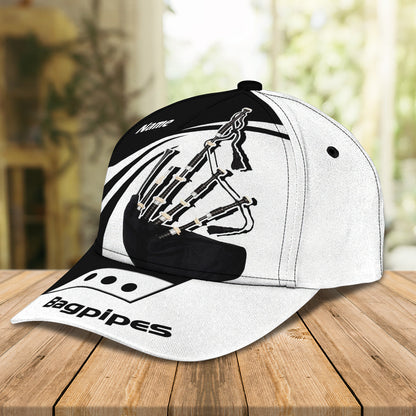 3D Classic Cap Bagpipes Personalized Name Cap 69 Lasfour CA1153