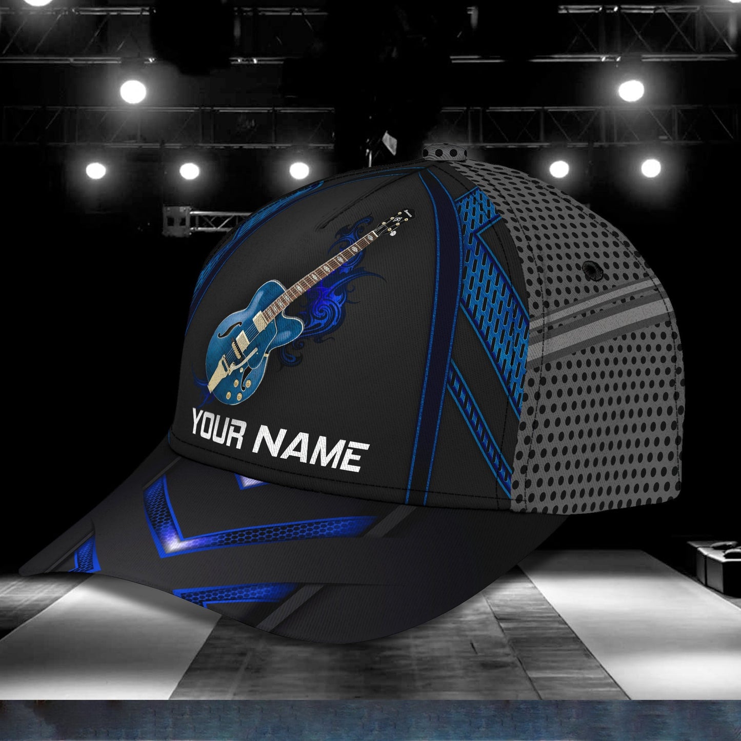 3D Classic Cap Guitar Personalized Name Cap 294 Lasfour CA1610