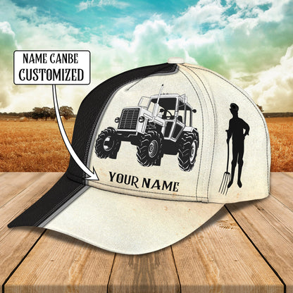 3D Classic Cap Personalized Name Cap Tractor 02 Lasfour CA0848
