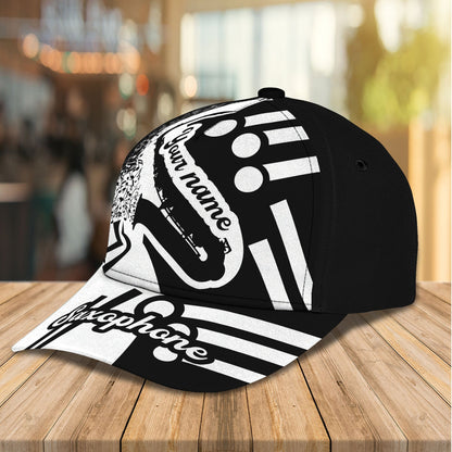 3D Classic Cap Saxophone 5 Personalized Name Cap Lasfour CA1182