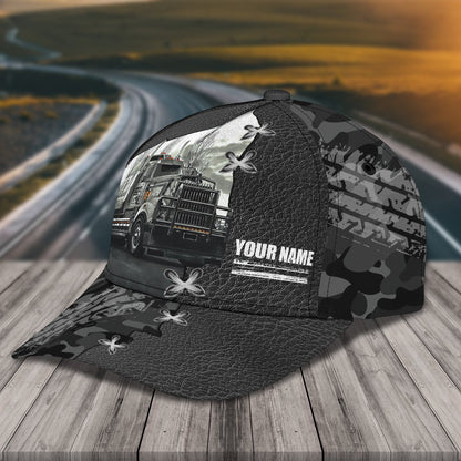 3D Classic Cap I'M A Veteran And A Trucker Personalized Name Cap Lasfour CA1773