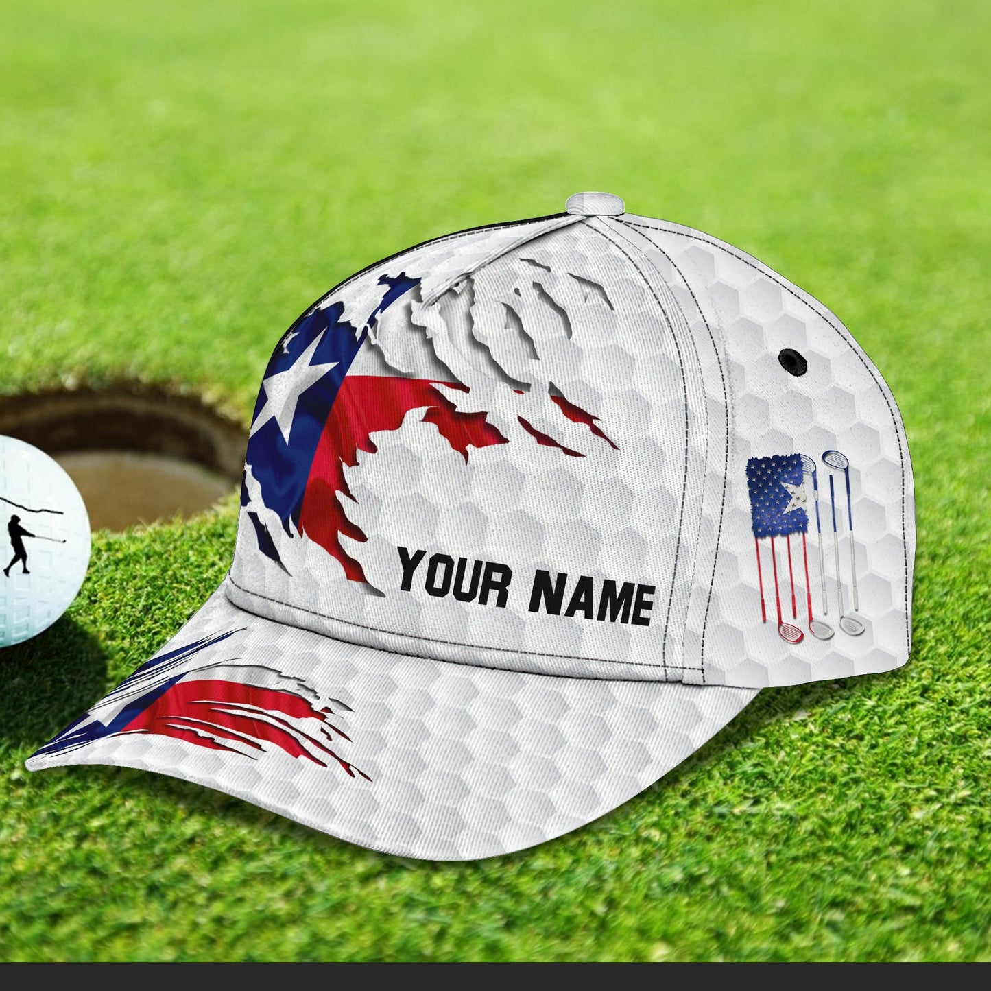 3D Classic Cap Golf 04 Personalized Name Cap Lasfour CA1275