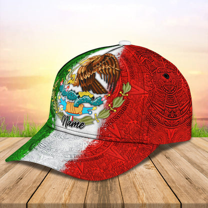 3D Classic Cap Mexico Pride Personalized Name Cap Lasfour CA1131
