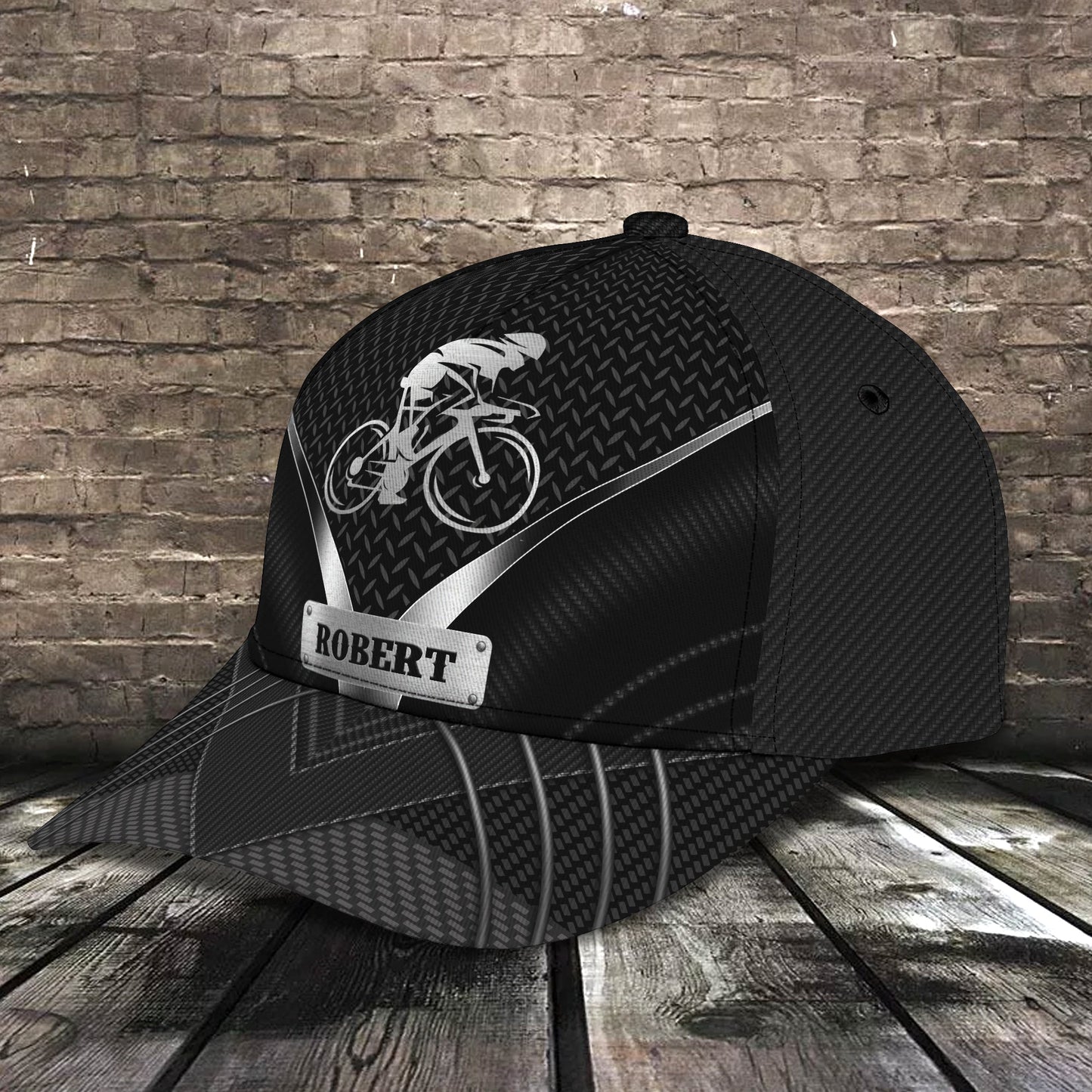 3D Classic Cap Cycling Personalized Name Cap 77 Lasfour CA0947