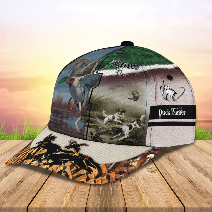 Lasfour 3D All Over Print Baseball Cap Custom Name Duck Hunting Hat Unisex Stylish CA0495