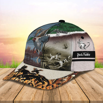 Lasfour 3D All Over Print Baseball Cap Custom Name Duck Hunting Hat Unisex Stylish CA0495