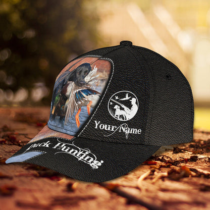 Lasfour 3D All Over Print Baseball Cap Custom Name Hunting Duck 3D Hat CA0493