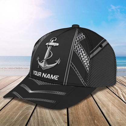 3D Classic Cap Anchor Personalized Name Cap Nama101 Lasfour CA1329