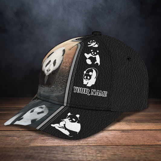 3D Classic Cap Love Panda Personalized Name Cap 01 Lasfour CA0954