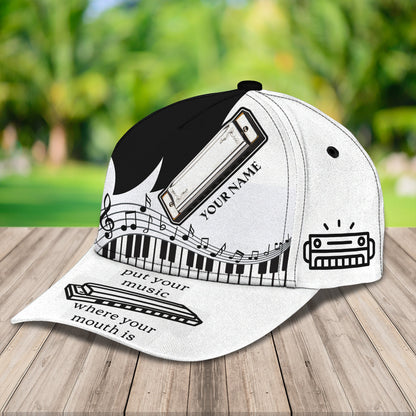 3D Classic Cap Harmonica Personalized Name Cap Nama417 Lasfour CA2255