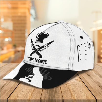 3D Classic Cap Chef Personalized Name Cap Lasfour CA0851