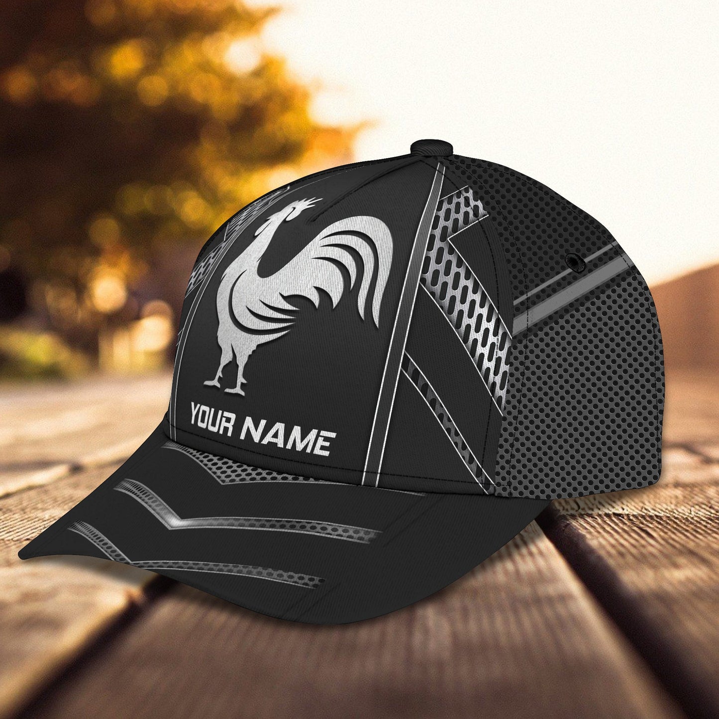 3D Classic Cap Rooster 04 Personalized Name Cap Lasfour CA2262