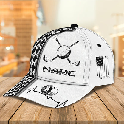 3D Classic Cap Golf Personalized Name Cap 05 Lasfour CA0896