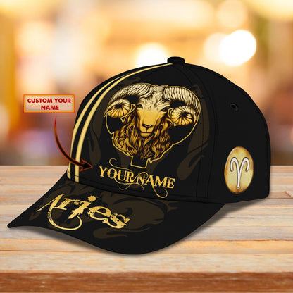 3D Classic Cap Aries Personalized Name Cap Lasfour CA1653