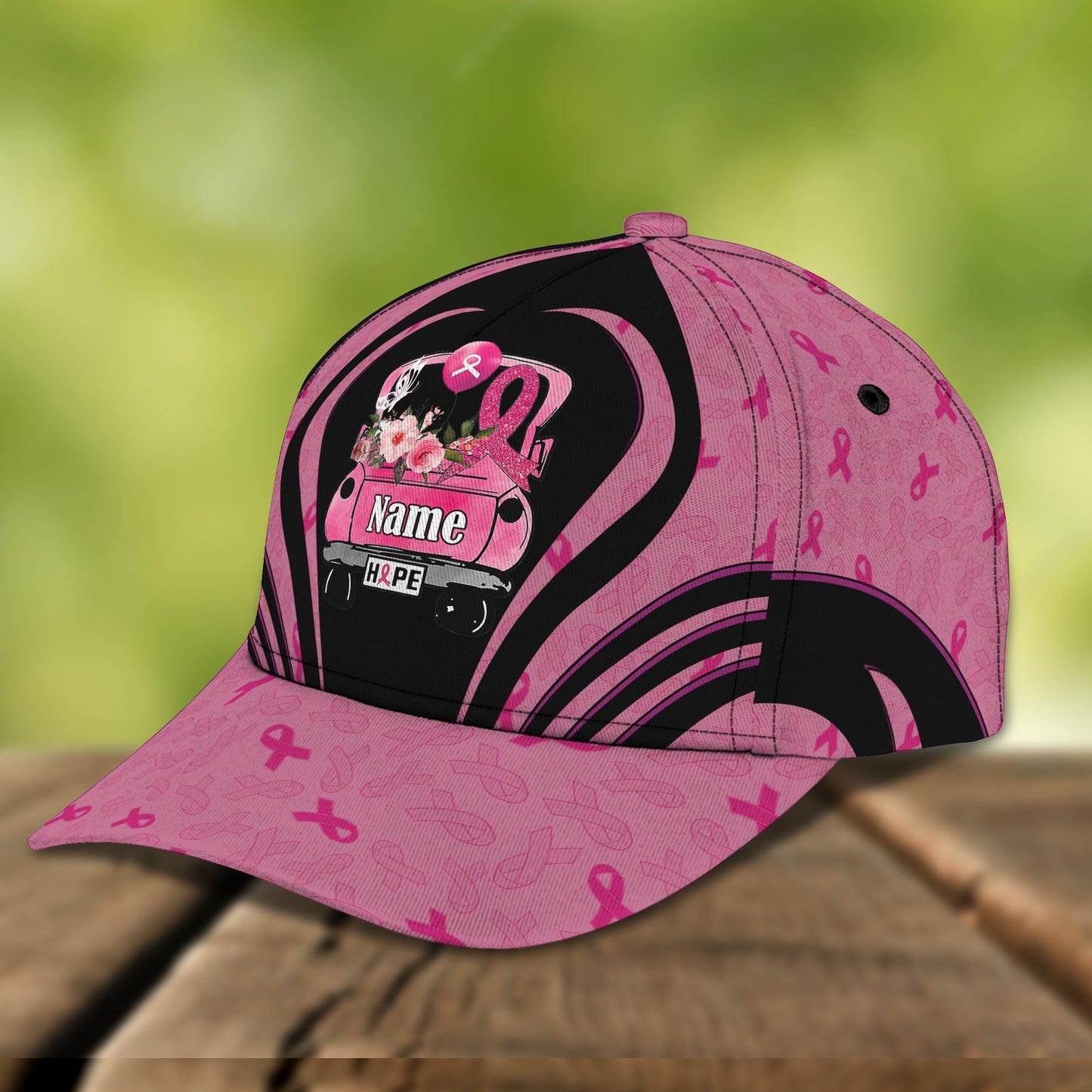 3D Classic Cap Pink Hope Nama 63 Cap Lasfour CA1619