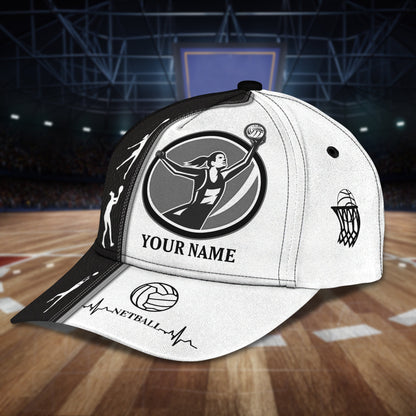 3D Classic Cap Netball1 Personalized Name Cap Lasfour CA1777