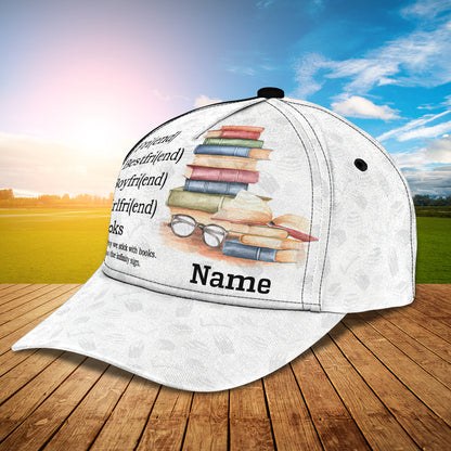 3D Classic Cap Book Lover 4 Personalized Name Cap Namacap065 Lasfour CA1333