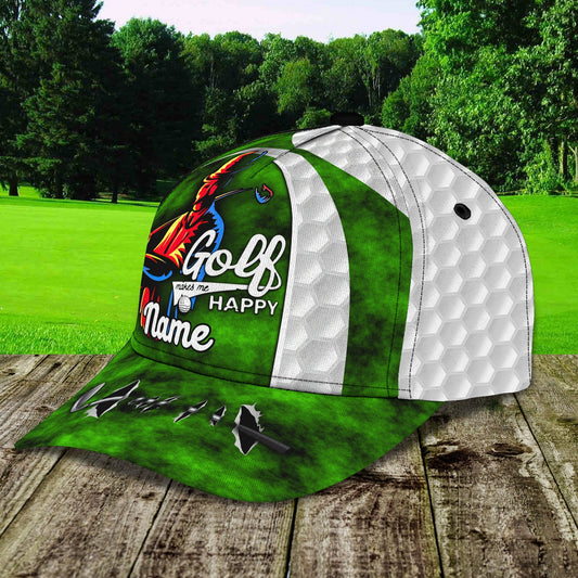 3D Classic Cap Golf Lover Personalized Name Cap Lasfour CA0946