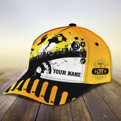 3D Classic Cap Skate For Life Personalized Name Cap Ct130 Lasfour CA1434