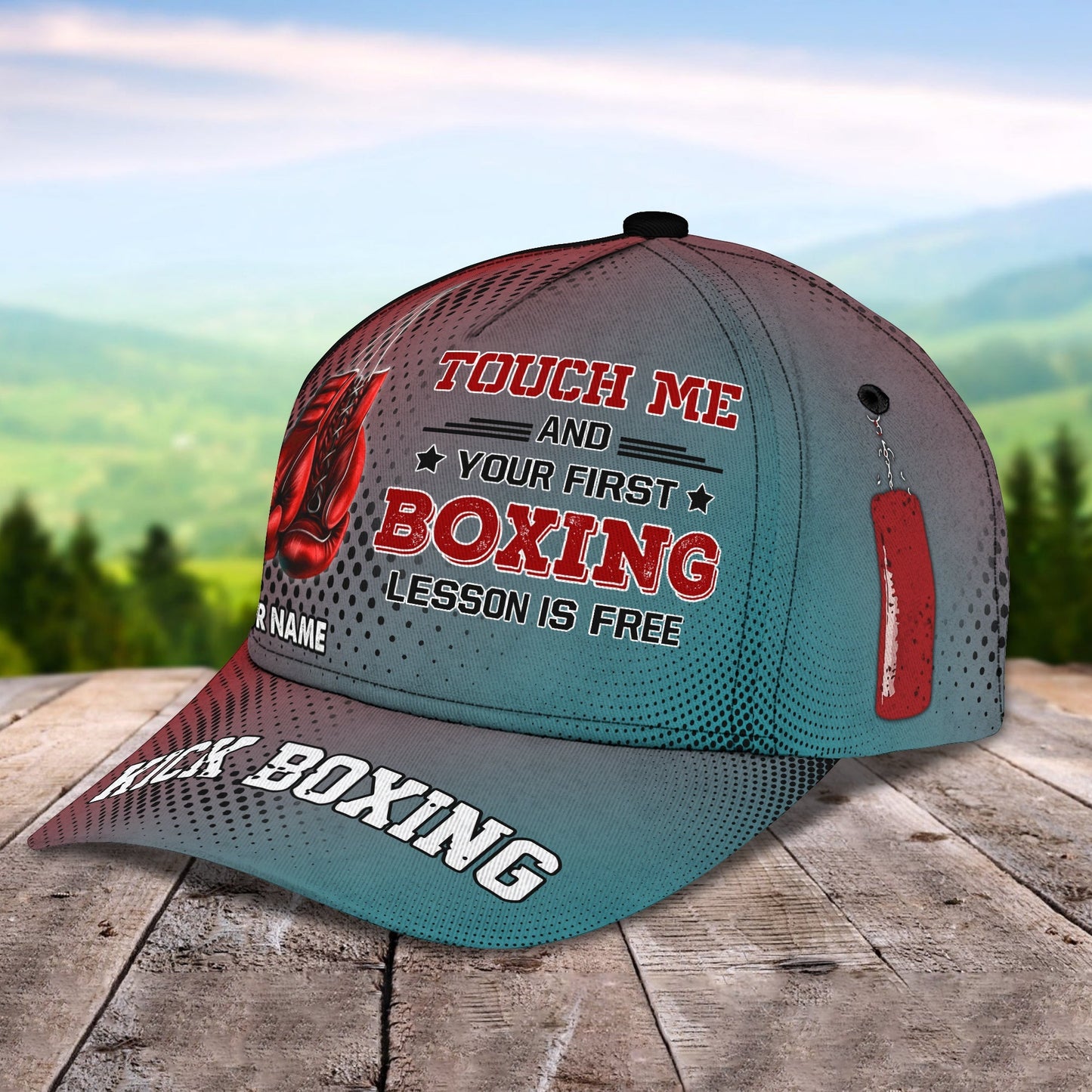 3D Classic Cap Touch Me And Your First Boxing Lesson Is Free Personalized Name Cap Lasfour CA1274