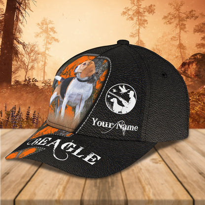 3D Classic Cap Love Beagle Personalized Name Cap 03 Lasfour CA1840