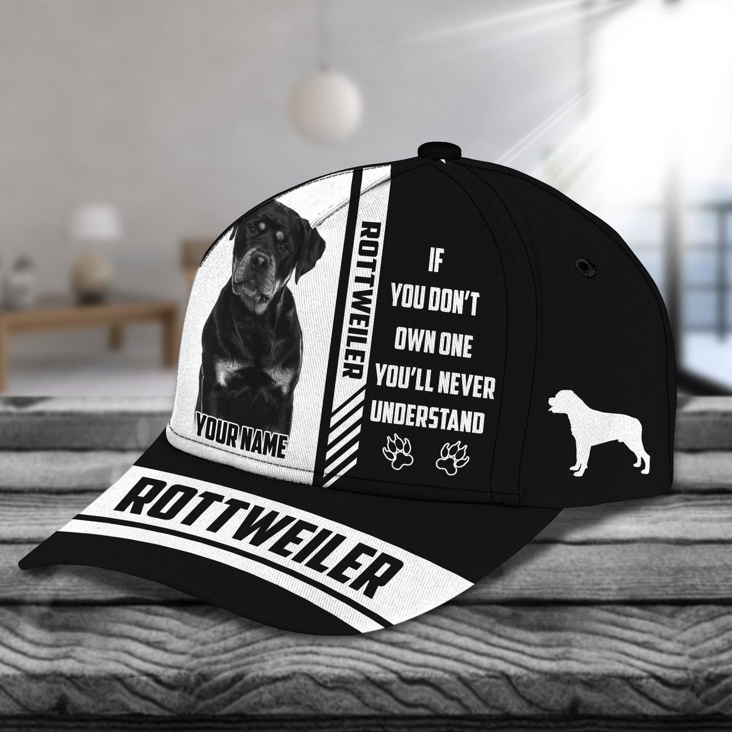 3D Classic Cap Rottweiler Personalized Name Cap 132 Lasfour CA1431