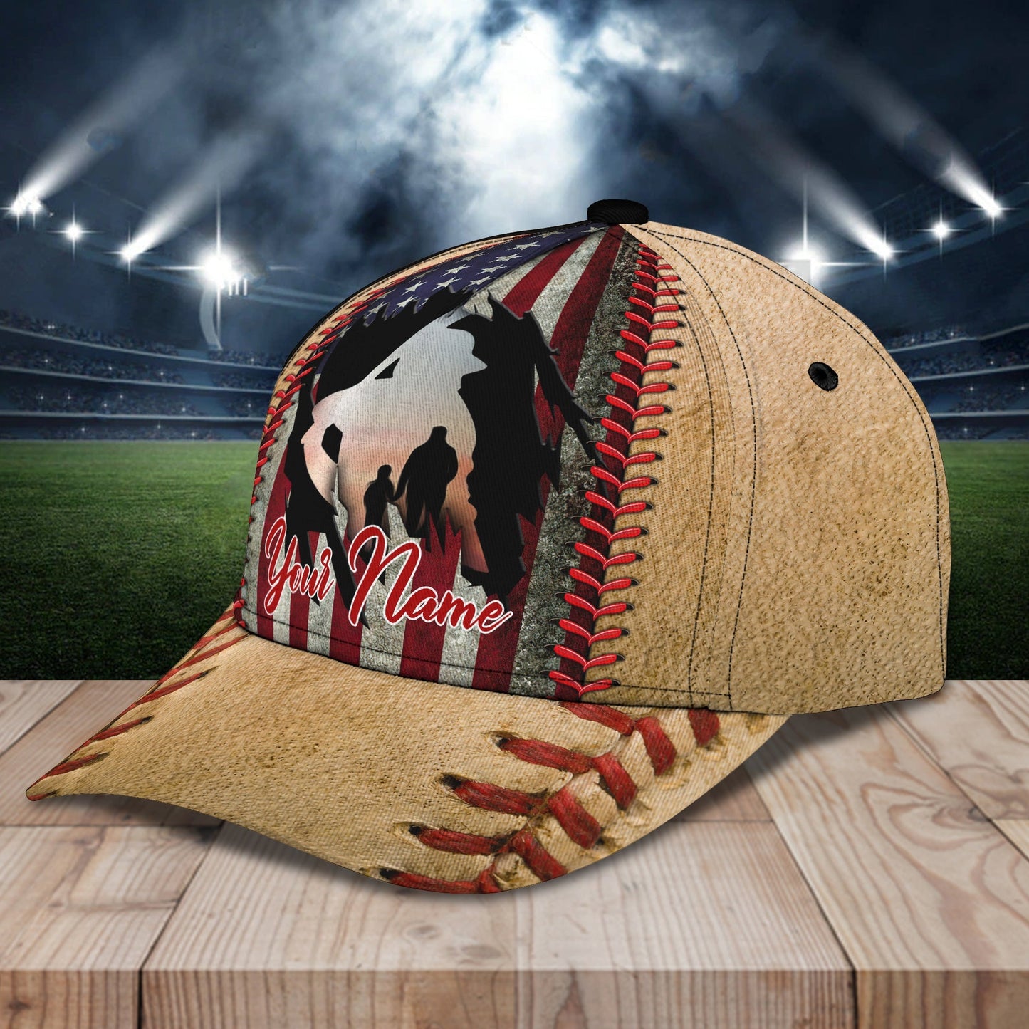 3D Classic Cap Baseball Son Personalized Name Cap Lasfour CA0761