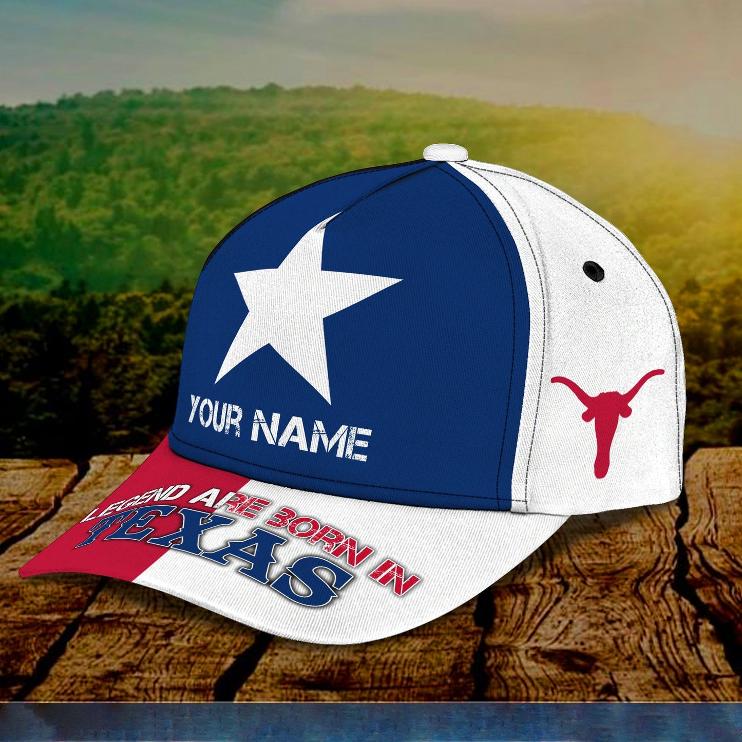 3D Classic Cap Texas Personalized Name Cap 994 Lasfour CA1036