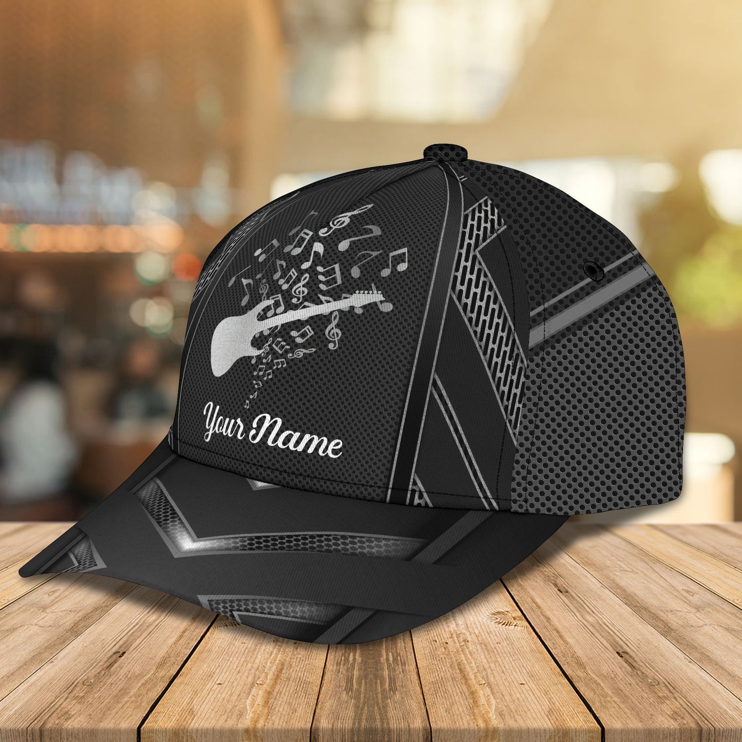 3D Classic Cap Guitar Cap2 Personalized Name Cap Lasfour CA0913