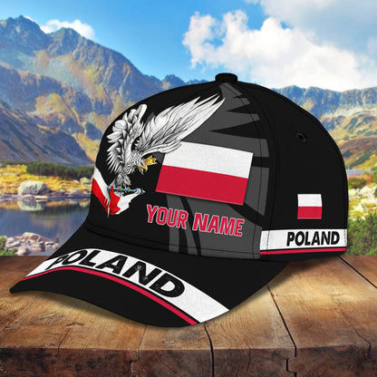 3D Classic Cap Poland Personalized Name Cap 05 Lasfour CA1787