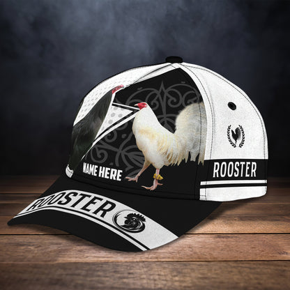3D Classic Cap Rooster Personalized Name Cap 02 Lasfour CA1287