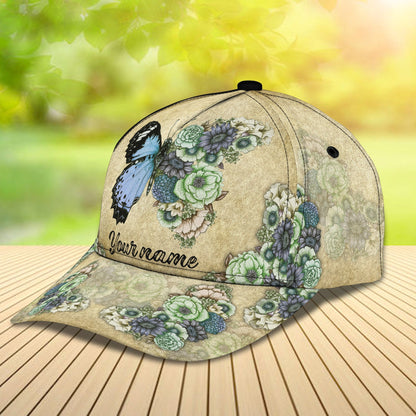 3D Classic Cap Butterfly Personalized Name Cap Namacap076 Lasfour CA1400