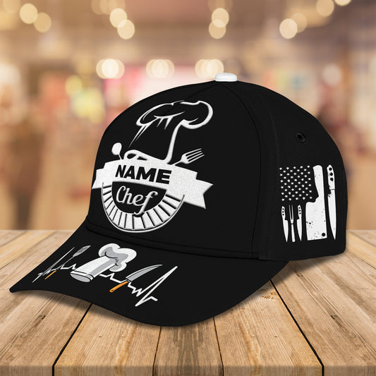 3D Classic Cap Chef Personalized Name Cap 349 Lasfour CA0786
