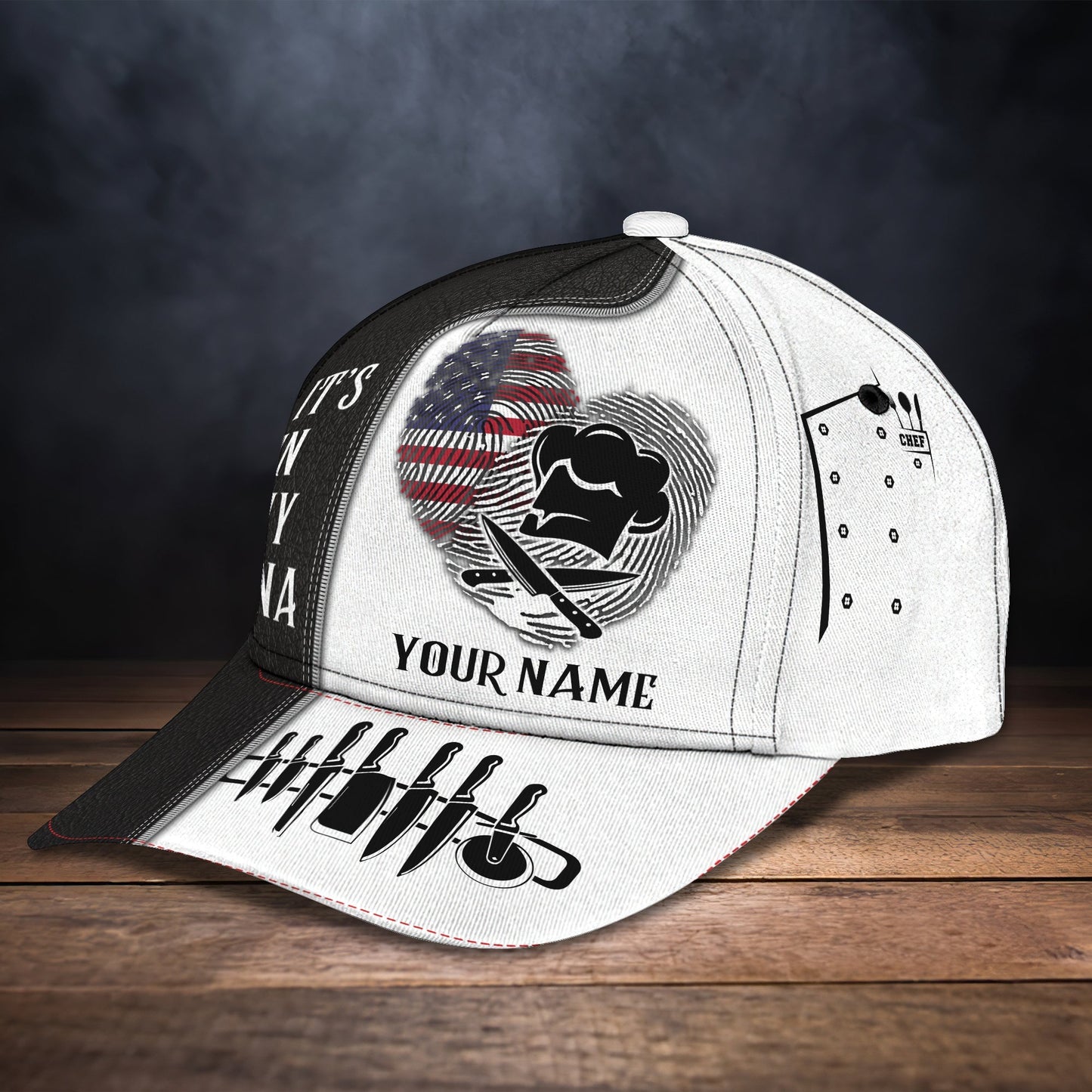 3D Classic Cap Chef In My Dna Customize Cap Lasfour CA0799