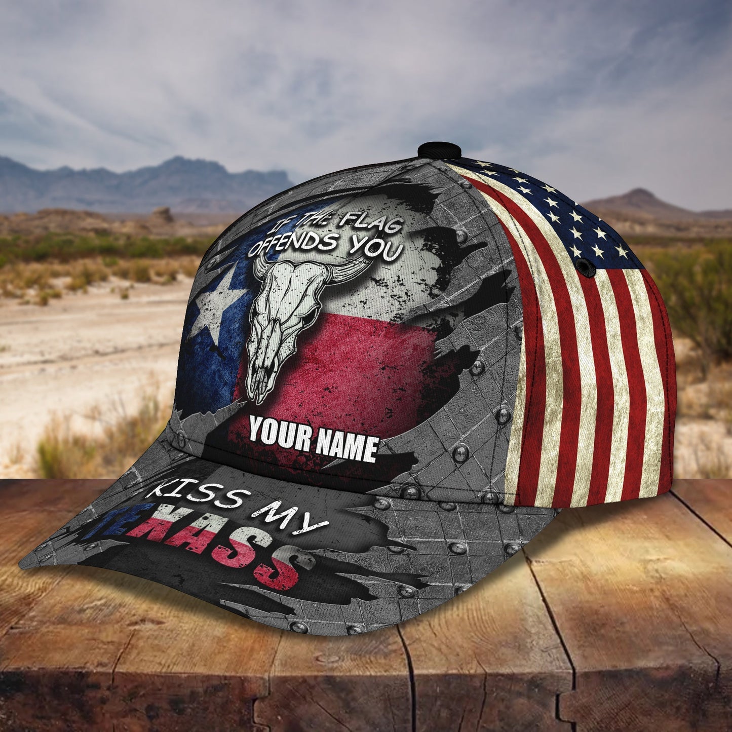 3D Classic Cap Texa2 Personalized Name Cap Lasfour CA2383