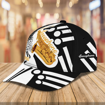 3D Classic Cap Saxophone Personalized Name Cap Nama404 Lasfour CA1098