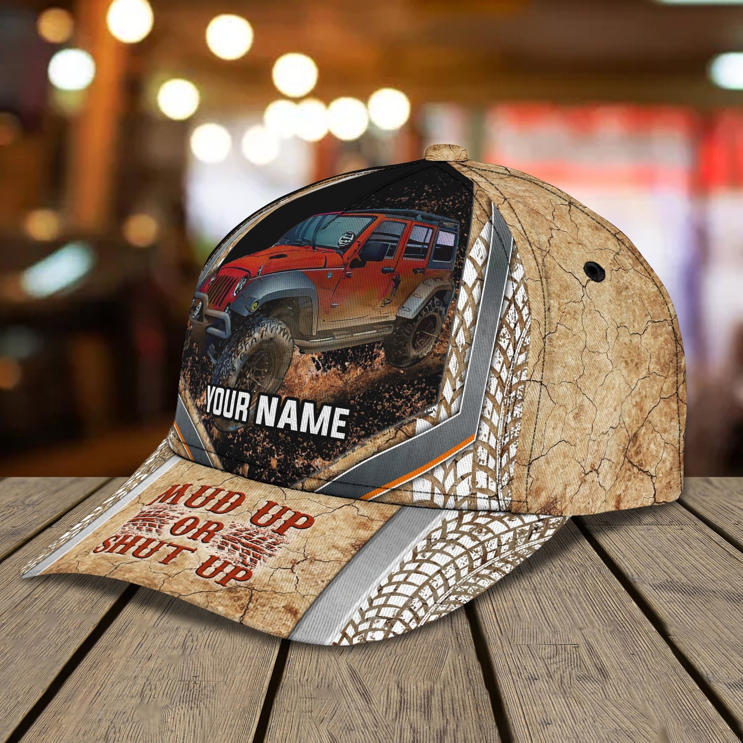 3D Classic Cap Mud Racing Personalized Name Cap Lasfour CA1230