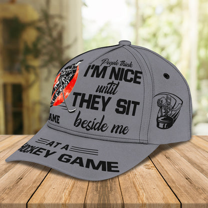 3D Classic Cap People Think I'M Nice Personalized Name Cap Lasfour CA1357
