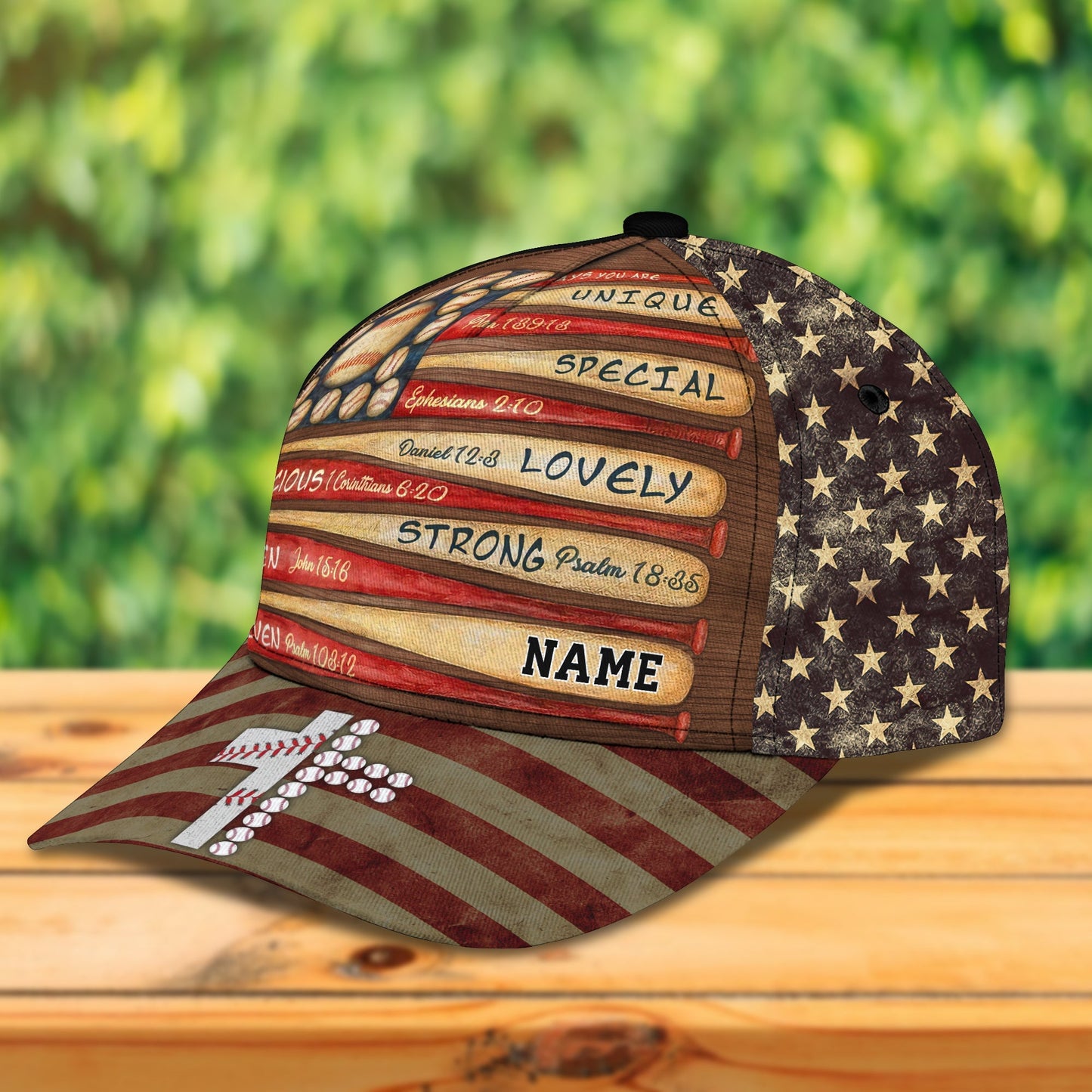 3D Classic Cap Baseball Personalized Name Cap 22 Lasfour CA0775