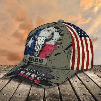 3D Classic Cap Texas Personalized Name Cap Nama620 Lasfour CA2318