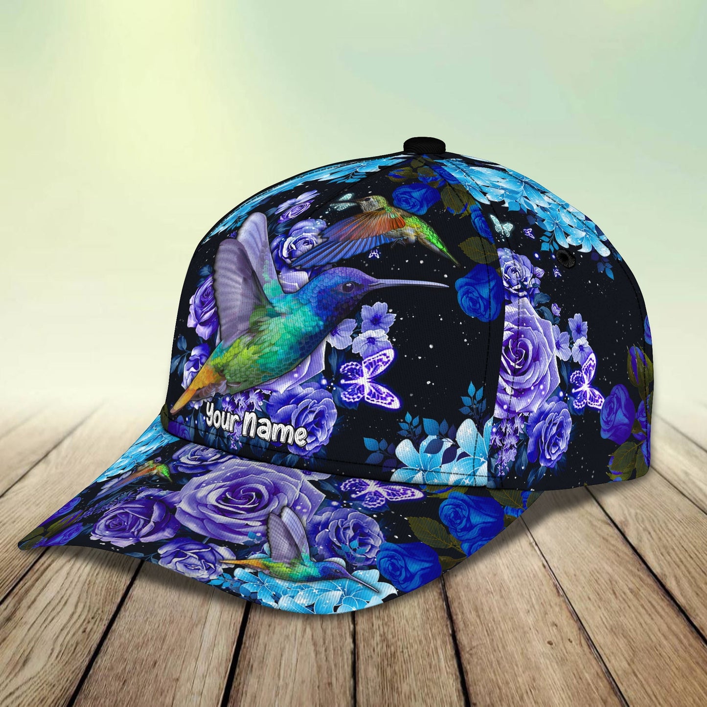 3D Classic Cap Hummingbird 1 Personalized Name Cap Lasfour CA0031