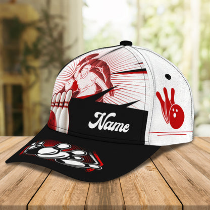 3D Classic Cap Bowling Personalized Name Cap 97 Lasfour CA2072