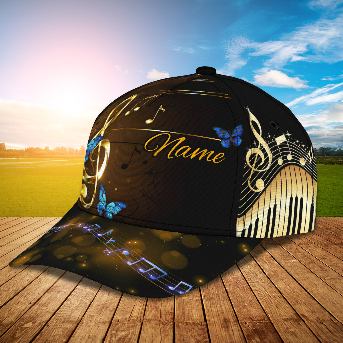 3D Classic Cap Music World Personalized Name Cap Lasfour CA1217