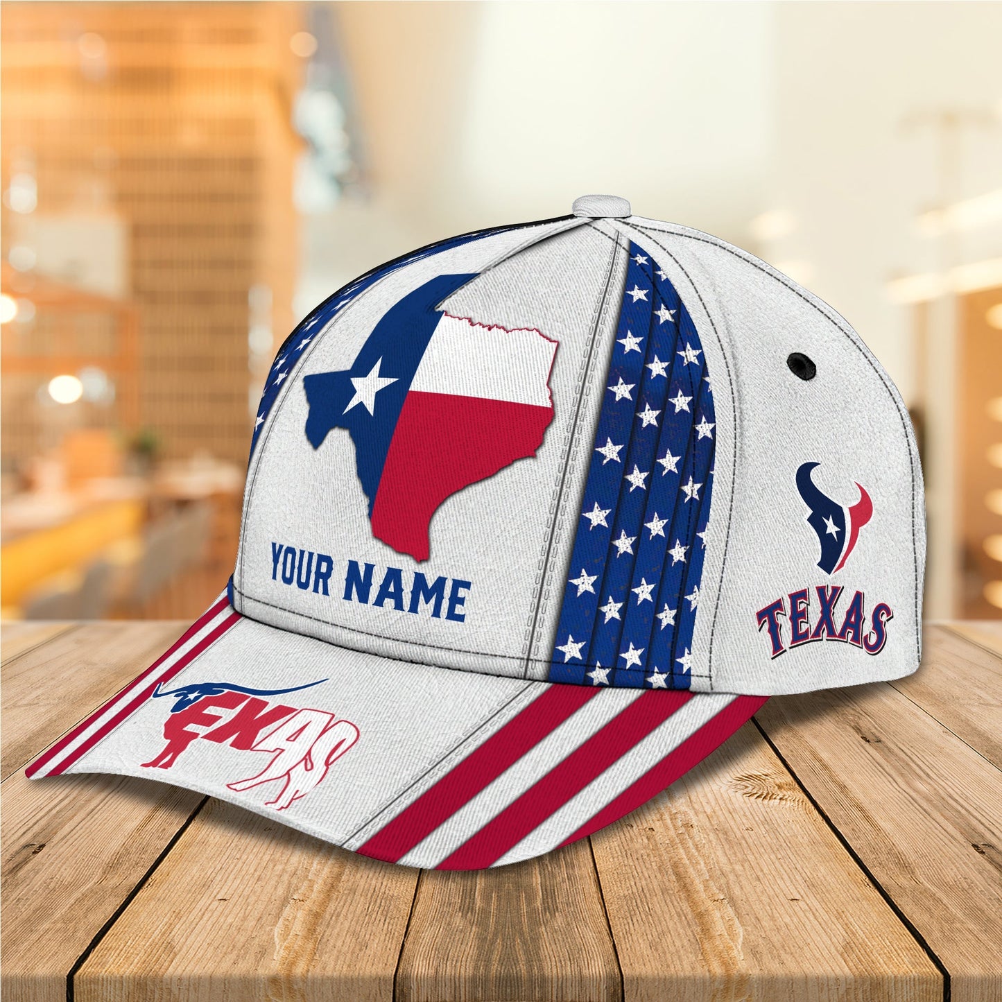 3D Classic Cap Texas Personalized Name Cap102 Texas Lasfour CA1514